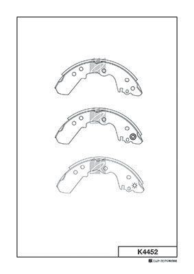 K4452-01 4316.00=528 SBS !колодки барабанные\ Isuzu Trooper 2.3i/3.2TD 84-86 K4452 MK KASHIYAMA