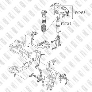 Опора шаровая верхняя левая/правая MAZDA 6 02- FK0933 FK0933 FIXAR