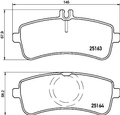 P50125 колодки дисковые задние!\ MB W222/С217 4.7/6.0i 13> P50125 BREMBO