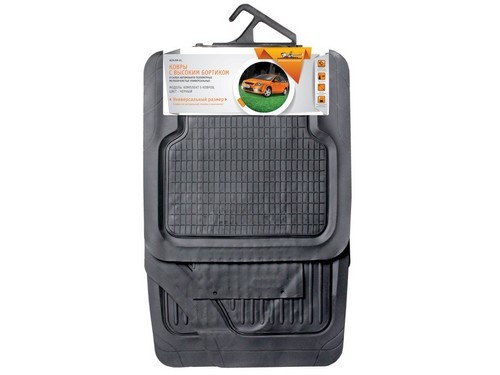 Коврик салона универсальный с бортиком полиуретан черный (4 предмета) AIRLINE ACM-RM-01 AIRLINE