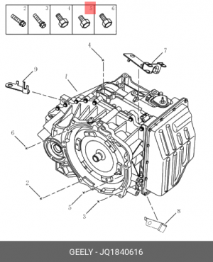 БОЛТ ШЕСТИГРАННЫЙ JQ1840616 GEELY
