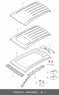 N 90169201 Штифт, привариваемый(NEW:N 90175701) N 901 692 01 VAG