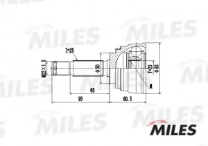 ШРУС наружный MITSUBISHI GALANT/LANCER 1.8 -92 (GKN 303852) GA20265 GA20265 MILES