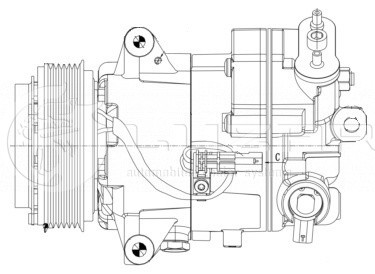 Компрессор кондиц. для а/м Opel Astra J (10-) 1.6i LCAC2116 LCAC2116 LUZAR