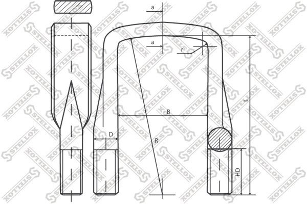 стремянка! 82xM20x1.5x232-U \ DAF 95XF/CF65/CF75/IV/CF85/IV/XF95/105 84-64213-SX STELLOX