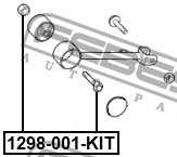 Болт крепления подвески ремкомплект HYUNDAI SONATA 2004- 1298-001-KIT 1298-001-KIT FEBEST
