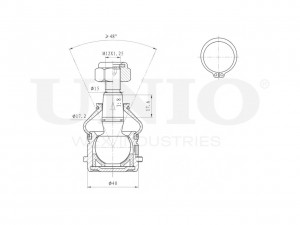 Опора шаровая передняя нижняя SSP-20016 UNIO