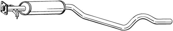 Резонатор DAEWOO Nexia короткий BOSAL 282-793 BOSAL