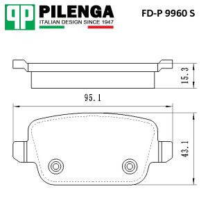 Колодки тормозные диск.задние MONDEO IV, GALAXY, KUGA, S-MAX, VOLVO FD-P9960S FDP9960S PILENGA