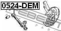 Рычаг передний MAZDA DEMIO DW3/DW5 1996-2002 0524-DEM 0524-DEM FEBEST