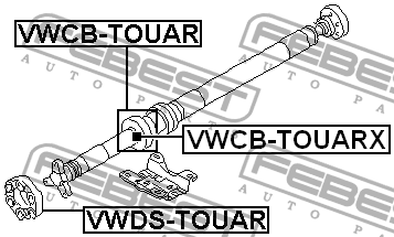 Подшипник опоры карданного вала VOLKSWAGEN TOUAREG 2003-2010 VWCB-TOUAR VWCB-TOUAR FEBEST