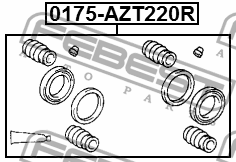 Ремкомплект задн суппорта TOYOTA COROLLA AE11#/CE11#/EE111 1995-2000 0175-AZT220 0175-AZT220R FEBEST
