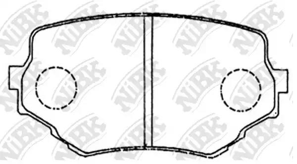 Колодки тормозные SUZUKI Grand Vitara (-98) передние (4шт.) NIBK PN9382 NIBK