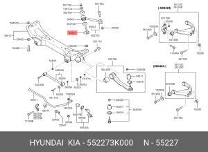 Болт 552273K000 HYUNDAI/KIA 552273K000 HYUNDAI KIA