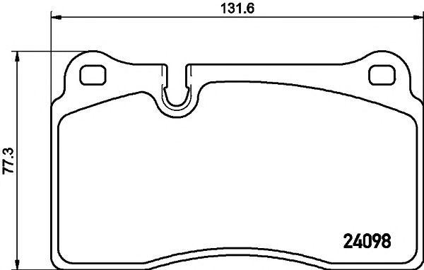 Колодки тормозные VW Touareg (05-) передние (4шт.) TEXTAR 2409801 TEXTAR