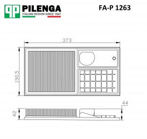 Фильтр воздушный FABIA, OKTAVIA, POLO, GOLF, JETTA FA-P1263 FAP1263 PILENGA