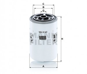 фильтр топливный! H143 D93 M16x1.5 \LIEBHERR JOHN DEERE WK 9140 MANN FILTER