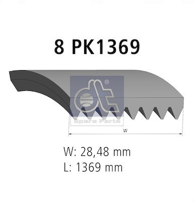 Ремень поликлиновой 8PK1365 8PK1369 4.80716 DIESEL TECHNIC