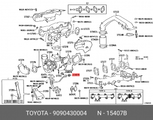 Прокладка TOYOTA PRADO 90904-30004 90904-30004 TOYOTA