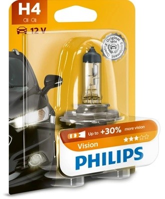Лампа 12V H4 60/55W P43t-38 +30% блистер (1шт.) Premium PHILIPS 12342PRB1 PHILIPS