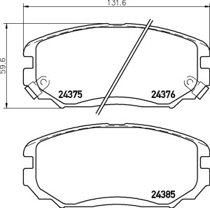 Колодки тормозные HYUNDAI NF передние (4шт.) MINTEX MDB2753 MINTEX