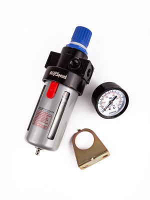 Регулятор давления воздуха 1/4" (F)x1/4" (F) с индикатором (0-10Bar) AV STEEL AV700505 AV STEEL