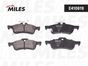 Колодки тормозные задние (Смесь Low-Metallic) TOYOTA YARIS 1.0-1.4 (Франция) с A E410619 MILES