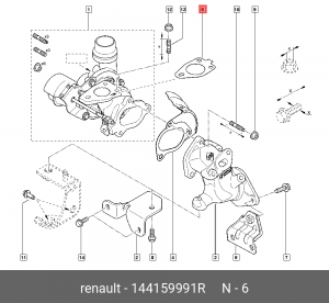 прокладка турбины!\ Renault 144159991R RENAULT