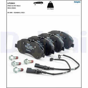 Колодки передние FORD TRANSIT CUSTOM 2.2TDCi 12/12- LP2661 LP2661 DELPHI