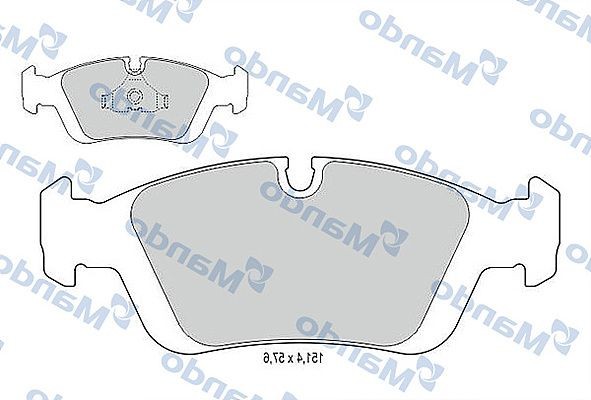 Колодки тормозные BMW E36,E46,Z3,E36,Z4,E85 (98-) передние (4шт.) MANDO MBF015400 MANDO