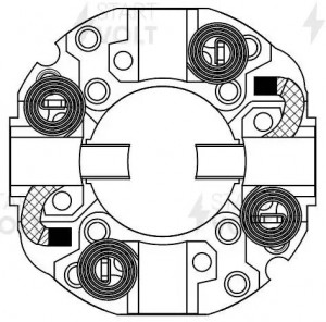 Узел щеточный стартера для а/м Hyundai HD65 (04-)/HD78 (06-) с дв. D4DD (VBS 087 VBS 0871 START VOLT