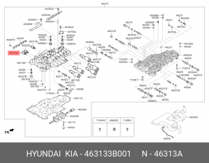 Клапан электромагнитный HYUNDAI Equus (08-) KIA Mohave (07-),Quoris (11-) АКПП O 463133B001 HYUNDAI KIA