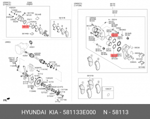 Пыльник KIA Bongo 3 (06-),Sorento поршня суппорта OE 581133E000 HYUNDAI KIA