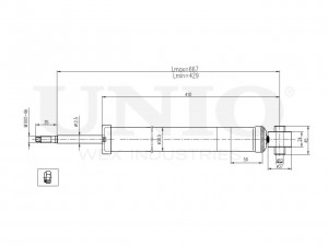 Амортизатор газовый задней подвески SAB-10471 UNIO