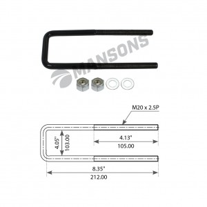 Стремянка передней рессоры M20x2.5х120/122 h210 900.776 MANSONS
