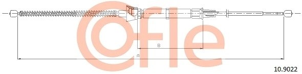 трос ручника задний! L1707/959\ Skoda Rapid, Seat Toledo 1.2/1.6/1.6TDI 12> 92109022 COFLE