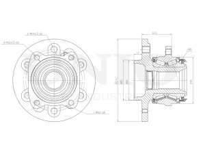 Ступица задняя (с ABS) HUB-20124 UNIO