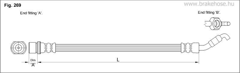 Шланг тормозной задний FT0033 FT0033 K K