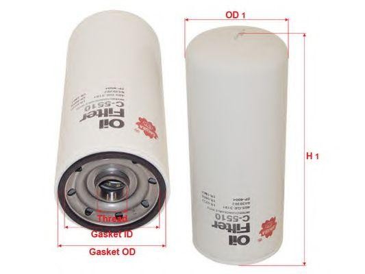 Фильтр масляный SCANIA 4,G,P,R,T series SAKURA C-5510 SAKURA