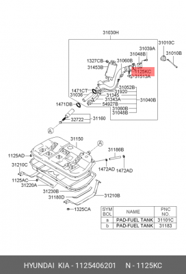 M6/1.0/15 1125406201 HYUNDAI KIA