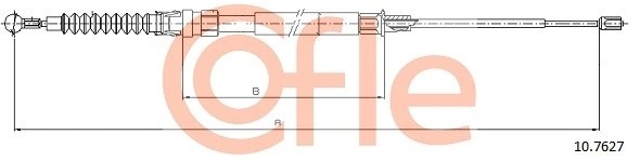 трос ручника задний! лев./прав. L1561/896\ VW Touran 1.4-2.0i/1.6-2.0TDi 03> 92107627 COFLE
