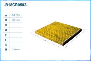 Фильтр салонный антибактериальный B18CR0502 B18CR0502 CWORKS
