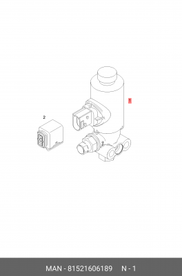 Магнитный клапан Вентиляция 81521606189 MAN