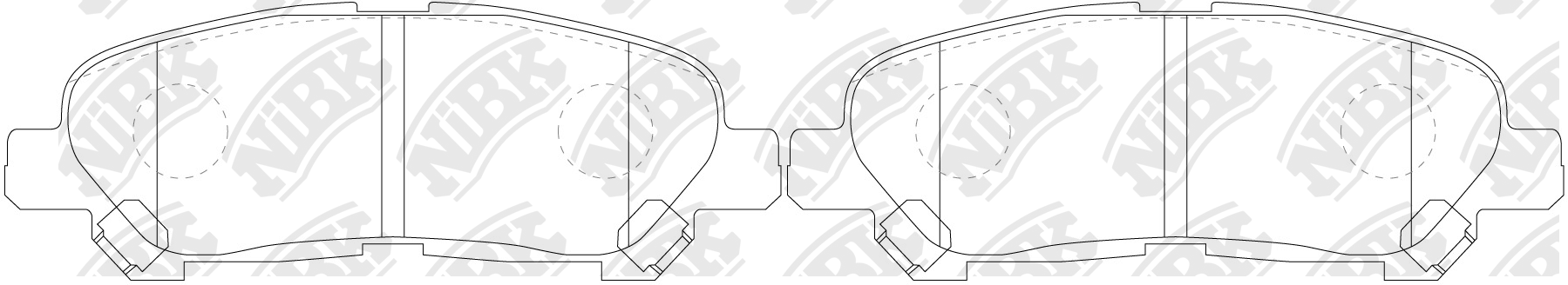 Колодки тормозные дисковые TOYOTA HIGHLANDER 2007 PN1848 PN1848 NIBK