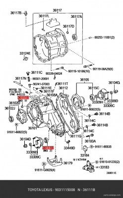 сальник! раздаточной коробки\ Toyota FJ Cruiser 90311-15008 TOYOTA