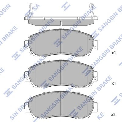 Колодки тормозные дисковые HONDA ODYSSEY 05-10 (D1521) SP2115A SP2115A SANGSIN