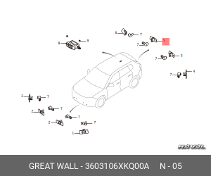 Кронштейн датчика сближения 3603106XKQ00A 3603106XKQ00A HAVAL