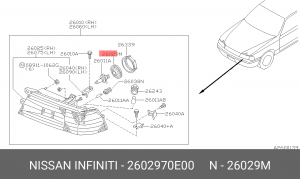 патрон лампы 26029-70E00 NISSAN