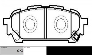Колодки тормозные SUBARU Forester 2001 ~ 2008 / Impreza 2006 ~ 2008 зад.прав.лев GK0992 CTR