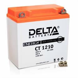 аккумуляторная батарея! +слева 12V 10Ah 100A 137х77x135 moto AGM\ CT 1210 DELTA BATTERY